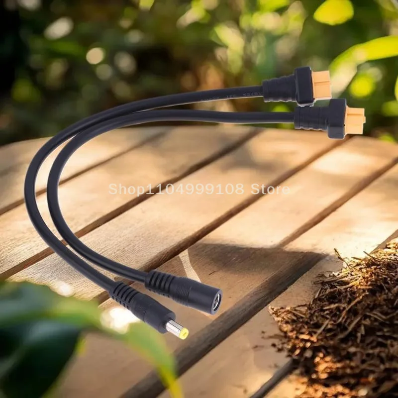 لا مثيل لها 15AWG XT60 ذكر/موصل سالب إلى كابل محول الطاقة DC5521/DC5525