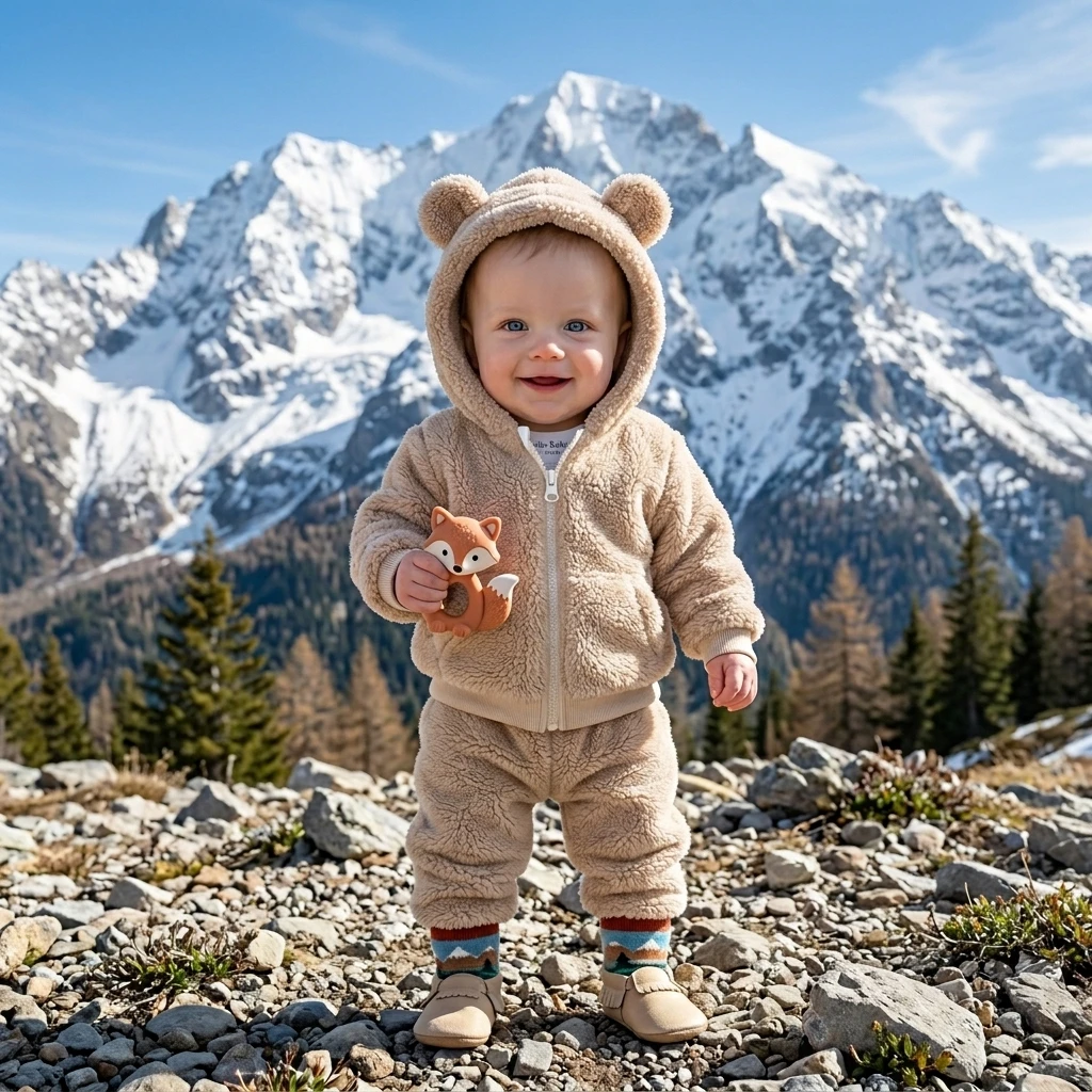 Sanlutoz Baby Clothing Winter Cute Warm 2Pcs Long Sleeve Zipper Long Pants SetsTops
