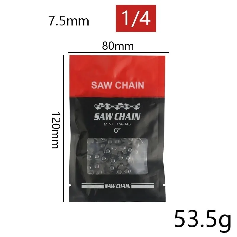 Metal Chainsaw Chain Replacement 4/6/8/12/14/16 Inch Electric Saw Blade for Wood Cutting Power Tool Accessories