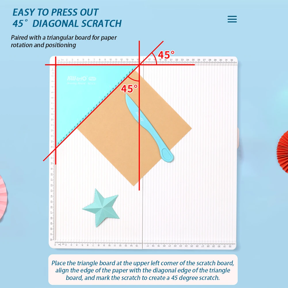 หัตถกรรมกระดาษTrimmer Scoring Boardกระดาษแบบพกพาคะแนนเครื่องมือสําหรับทําบัตรสําหรับทําซองจดหมาย