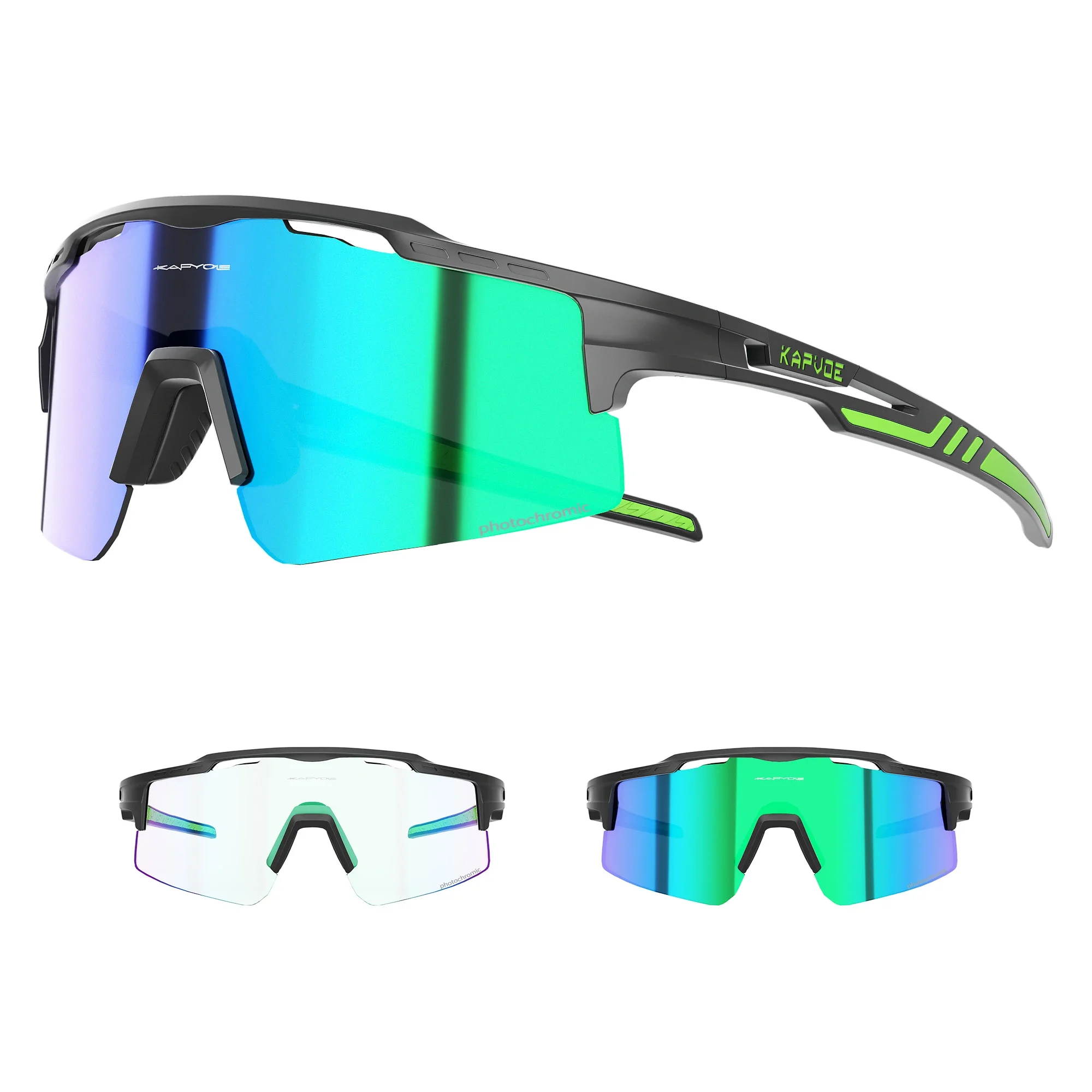 Kapvoe Outdoor Photochrome Fahrrad Sport Brille Männer Frauen Rennrad Sonnenbrille UV400 MTB Radfahren Eyewea Schutzbrillen