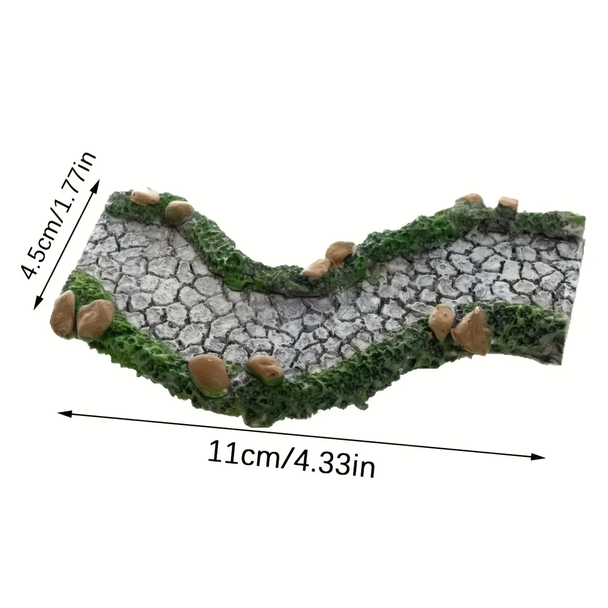 Artificial Miniature Stone Paths Model Curved Rock Stone Road Scene Fairy Garden Scenery Diy Model Making Landscape Diorama 1pc