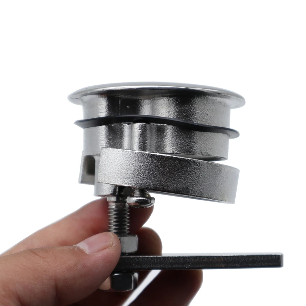 ABBP-Locker Hatch Latch With Key Marine Hardware Stainless Steel 316 Turning Lock 65X60mm Flush Pull Lift Handle
