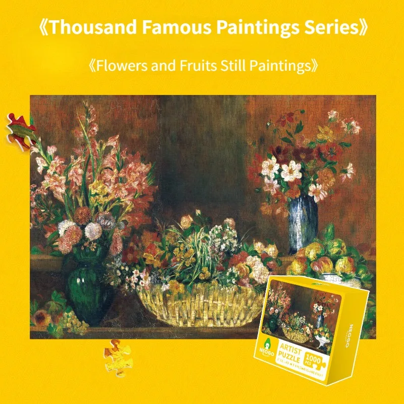 

1000 Pieces of Still Life Paintings Paper Flat Puzzle Color Box Clearance Adult Puzzle Avocado Fun Puzzle Board Toy Paper Game