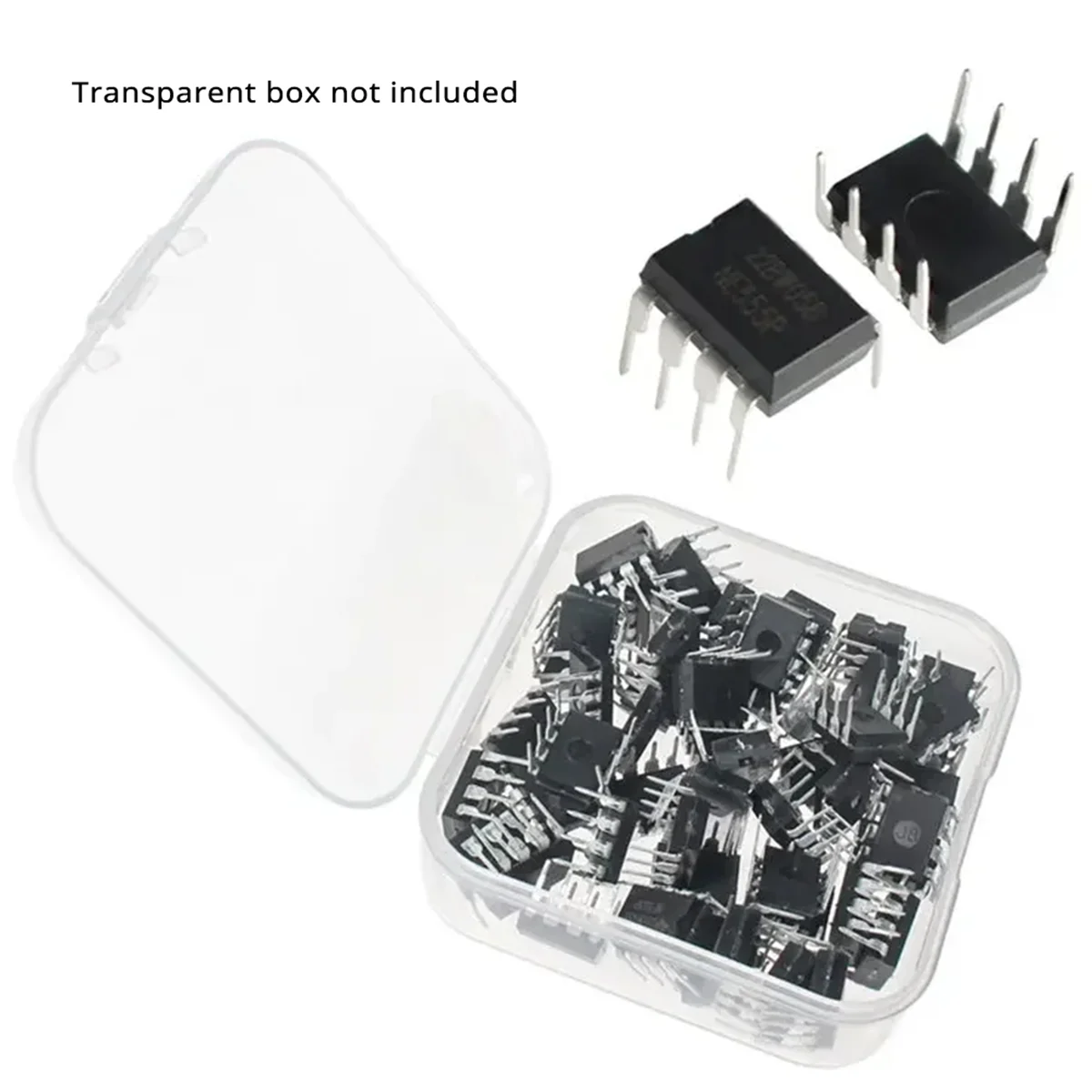 

Integrated Circuit Chip 50 PCS Integrated Circuits NE555 NE555P DIP-8 IC Chip Kit