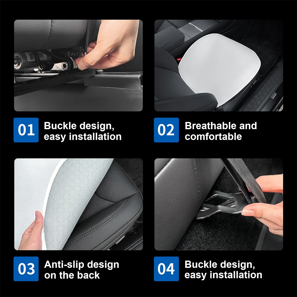 Ice Silk Car Front Seat Mat Cushion For Abarth 595 Fiat 500 500L 500X 500C Panda Fiorino Punto Bravo Qubo Seat Pad Protector