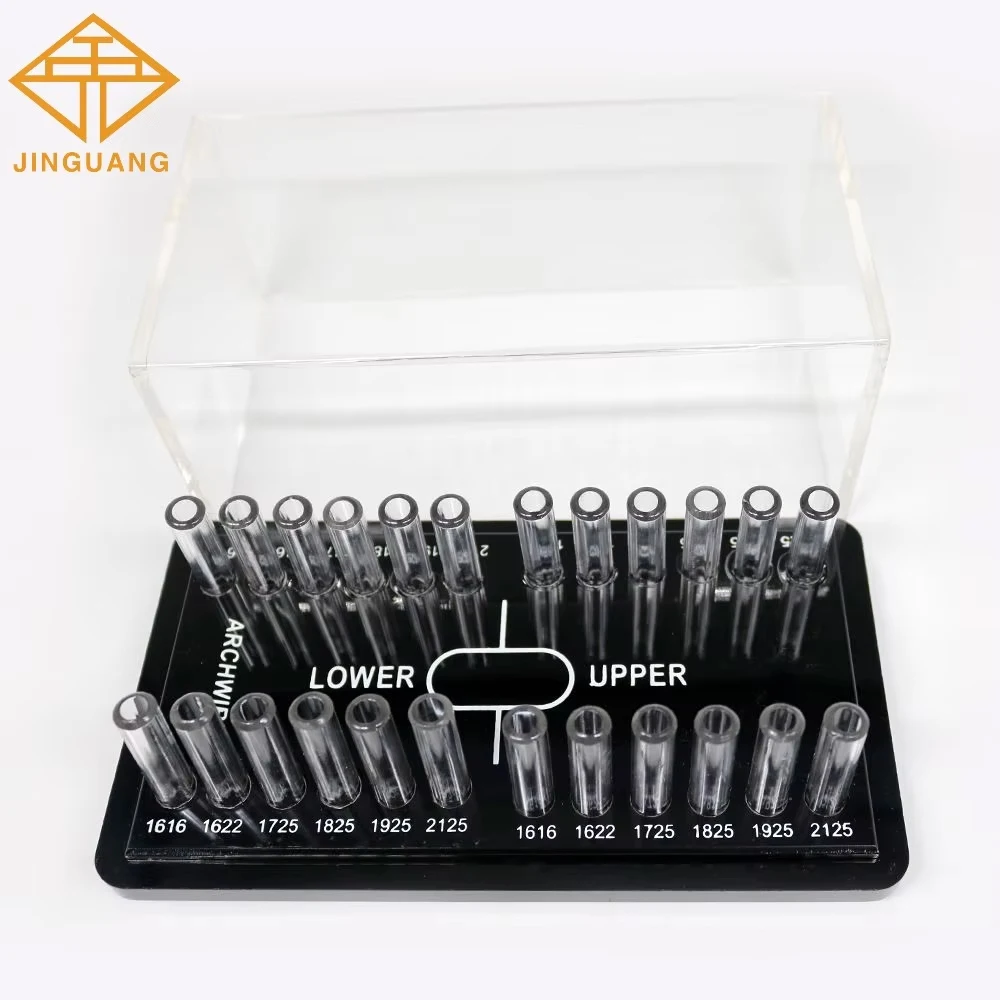 Dental Acrylic Orthodontic Organizer Preformed Round or Square Arch Wire Case Box Holder
