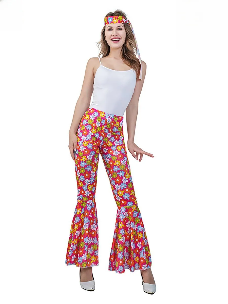 عباءة نسائية من loween Retro Hippie ملابس أداء متقاطعة الحدود متعددة Sles للبالغين قابلة للتناول