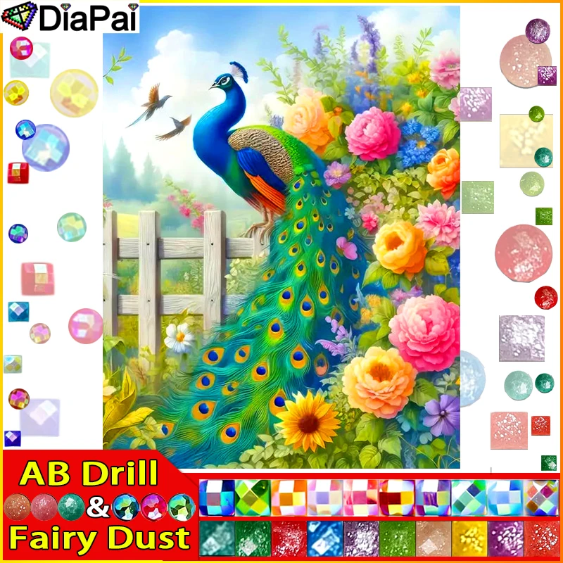 DIAPAI Fairy Dust AB 5D Diamond Painting Full Drill Diamond Embroidery