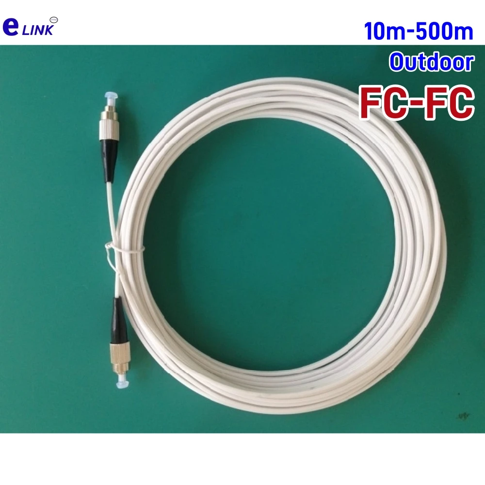 drop patchcord FC-FC indoor 10-500m100m120m150m200m 1 core 2 steel SM singlemode ftth jumper fiber optic patch cable single core