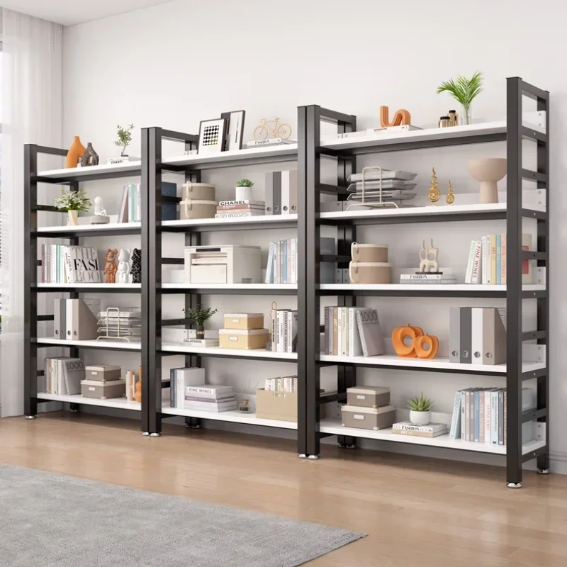 

Storage shelves Steel and wood household bookcase display iron art multi-layer storage rack deepen storage rack