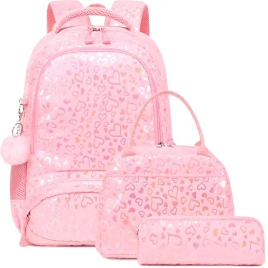 

Girls Backpack for Elementary School Bookbag Set Cute Unicorn Backpacks for Girls Water Resistant