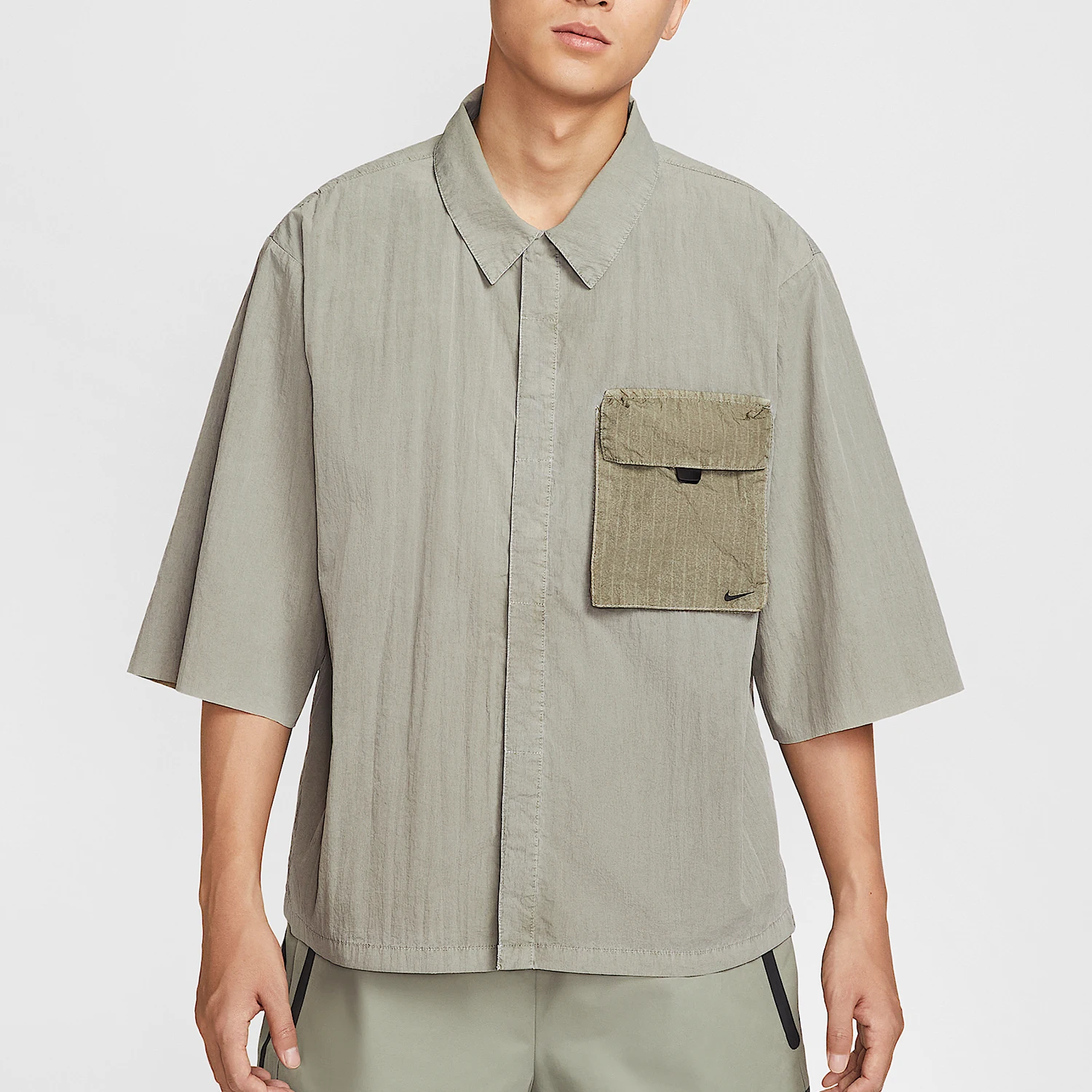 

Nike Authentic 2025 Summer Men's Pocket Loose Collar Short Sleeve HJ2955-320