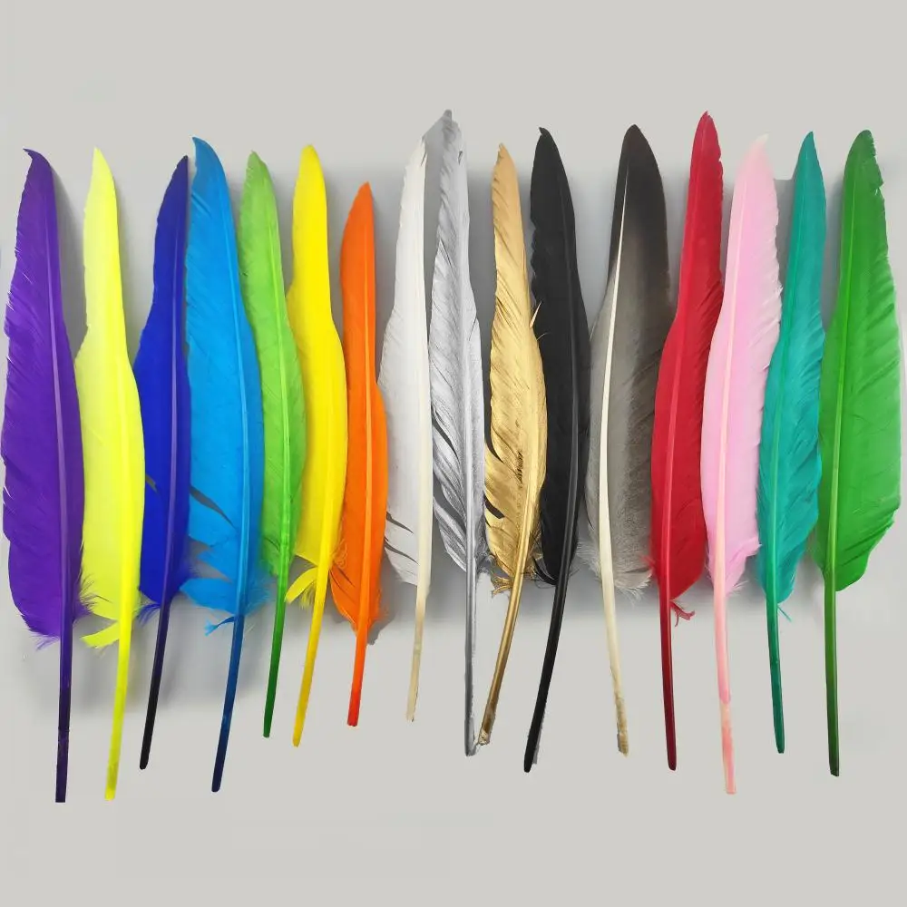 10-100pcs Turkey Feather 14-16inch Plumes Pointers Quill Large Feathers for Fashion Decorations