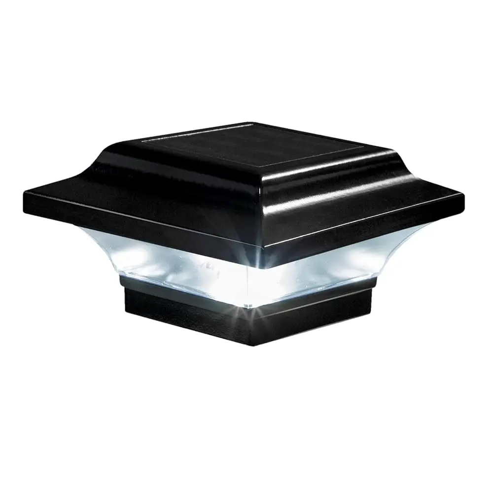 

Солнечный светильник Imperial Solar Post Cap - черный SLO82B – подходит для столбов размером 2x2, 2.25x2.25 и 2.5x2.5 дюймов, высокопроизводительный солнечный светодиод, Dura