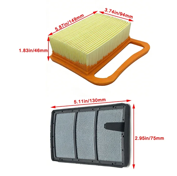Air Filter Kit 4238 140 4401 For TS410 TS420 TS480 Concrete Cut-Off Saws With Shock Absorber Replacement Parts