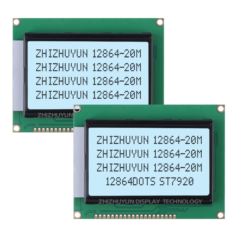 Imagem -04 - Ecrã Lcd de Luz Azul Gelo Interface de Grande Quantidade Bens Pontuais Paralelo Uso Geral Serial 1286420m 20pin St7920