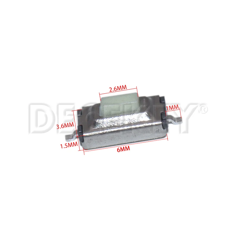 100pcs 3*6*2.5mm 3*6*2.5H 3x6x2.5mm SMD White Push Button Switch Microswitch Tact Switch