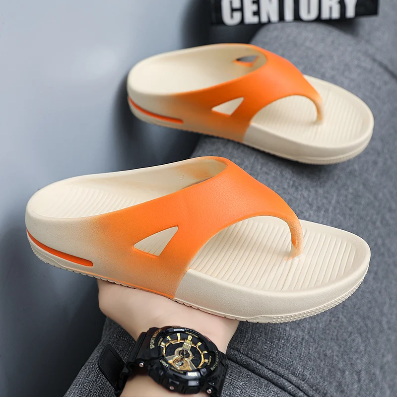 New Arrivals Men's Summer YZY Slides Slip On Breathable Flip Flops Beach Sandlas Lightweight Summer YZY Slippers Size 40-45