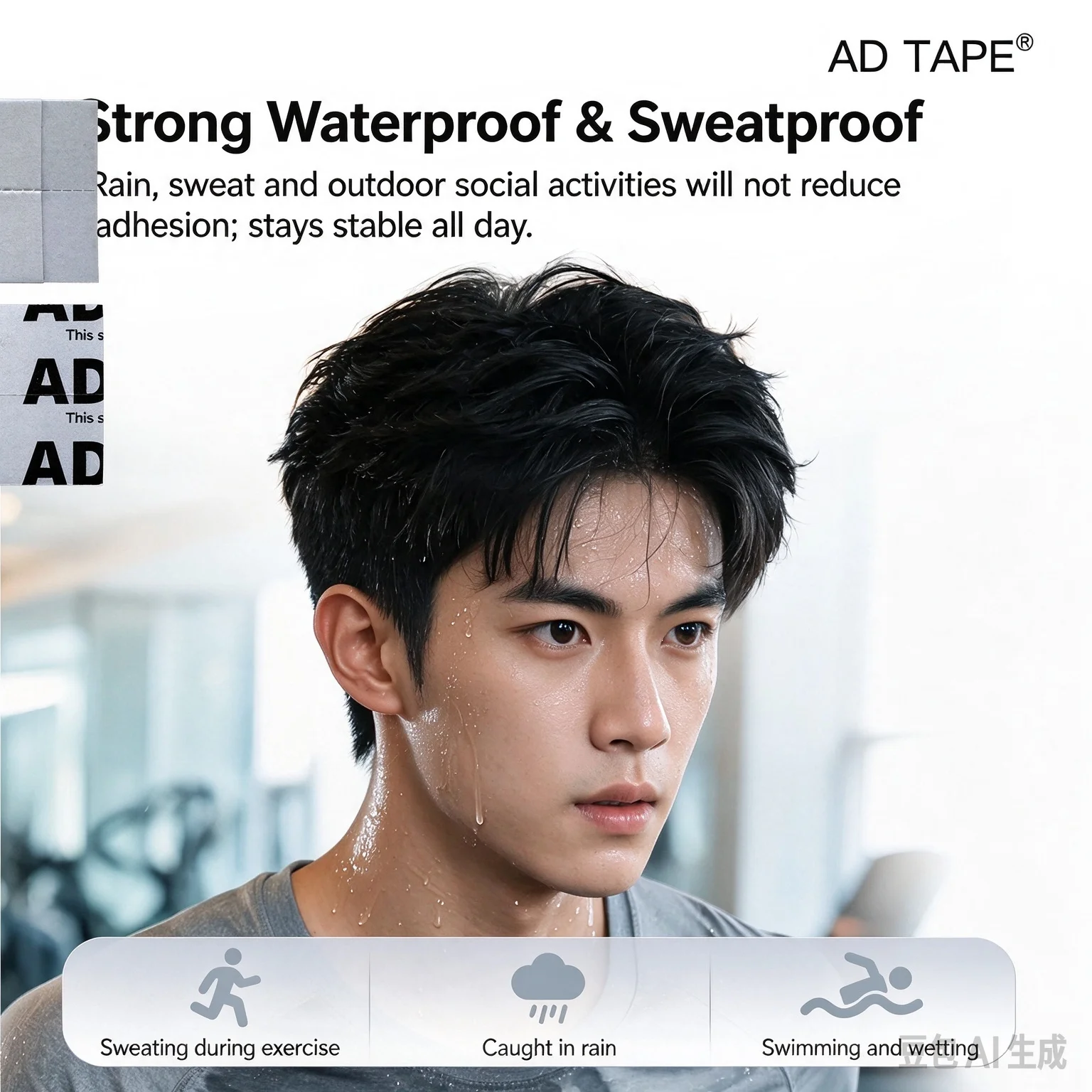 AD TAPE Double Sided Wig Tape Waterproof Sweatproof Ultra Hold Lace Front Adhesive Tape for Toupee Hair System Hair Extension