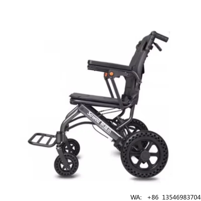 Cadeira de Rodas Manual Leve de Fibra de Carbono 8.6KG para Cuidados Domiciliares, Assento com Rodas para Adultos, Deficientes e Idosos