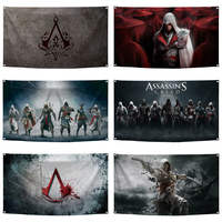 2x3ft 3x5ft Assassins Flag Polyester Digital Printed  Creeds Tapestry Curtain For Decor