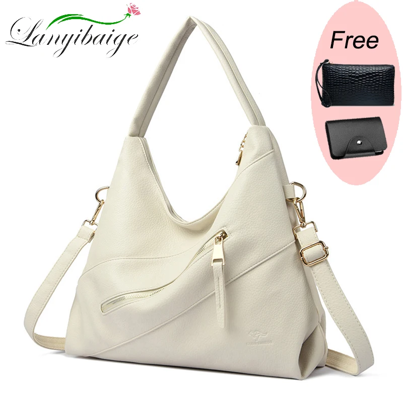 High Quality Leather Tote Bag Square Large Capacity Messenger Bag Brand Ladies Handbag Female Fashion Shoulder Crossbody Bag