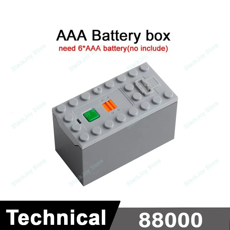 MOC Zugmotor-Kit Servo, Batteriekasten, IR-Fernbedienung, LED-Leuchten, Leistungsfunktionen, Teile für intelligente technische Bausteine-Kreationen