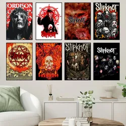 Band S-Slipknot Poster Small Prints Wall Painting Bedroom Living Room Wall Sticker Office