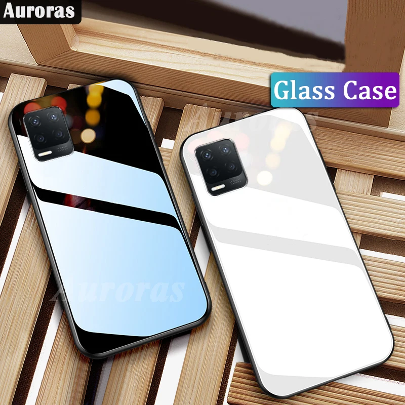 For Realme 8 Pro C30 C35 Case Tempered Glass Hard Back Cover Realme 8 5G Case Narzo 50 Pro 30 GT C25 50A 50i Prime Neo 2 5G