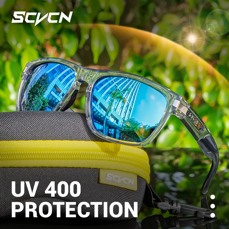 SCVCN بيع نظارات الموضة الاستقطاب الدراجات نظارات UV400 نظارات للرجال النساء القيادة تسلق النظارات الشمسية الرياضية في الهواء الطلق