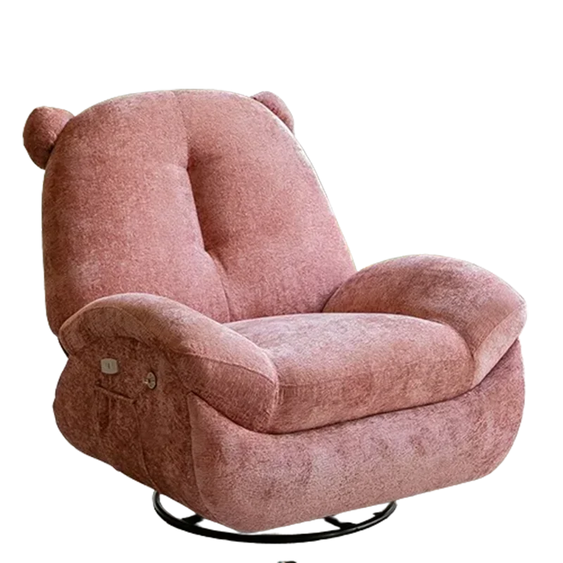 Sillón Eléctrico Multifuncional, Sillón Reclinable, Sillón para Dormir, Blanco y Negro, Sillones Modernos para Sala, Muebles