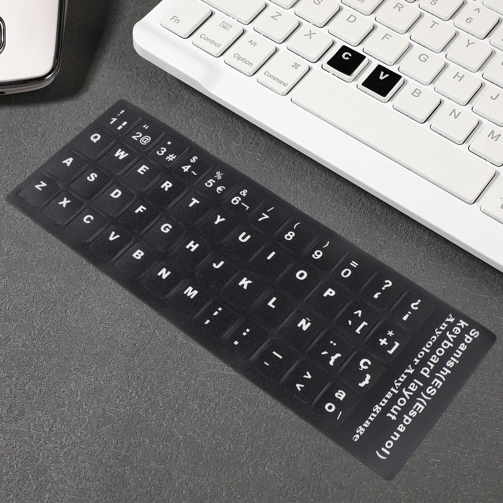 

10pcs Clear Letter Replacement Durable Laptop Protection 65% Keyboard Language Stickers Apply Remove No