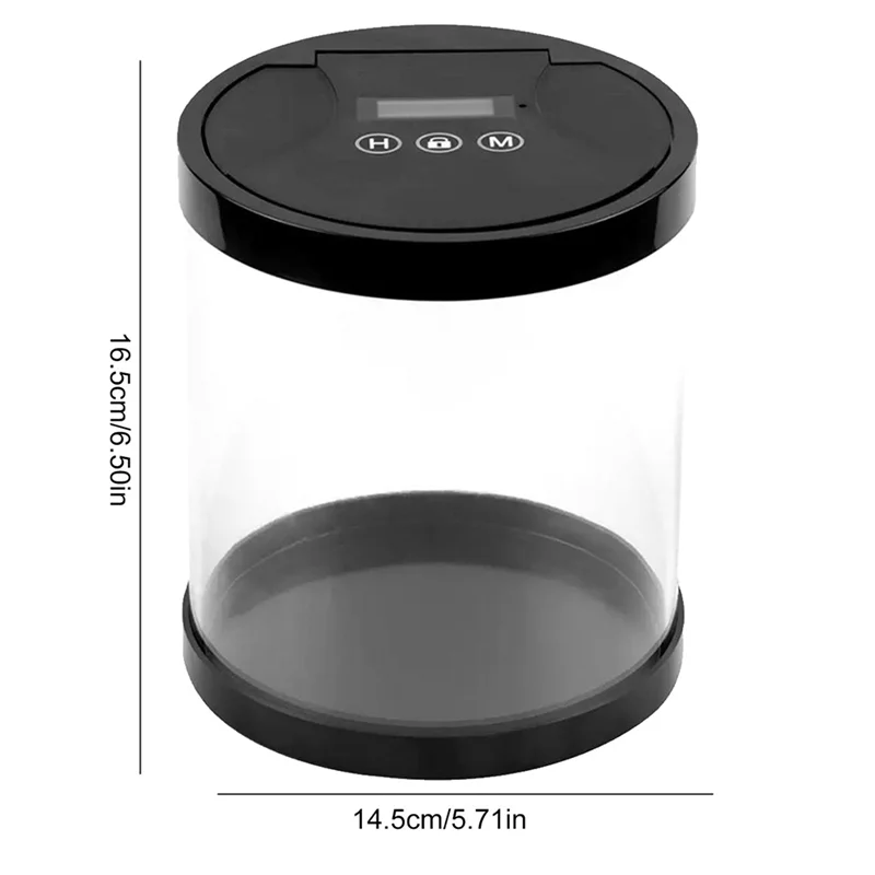 Container Multi Function Time Lock Box Bin For Toys Mobile Phones No Battery Black