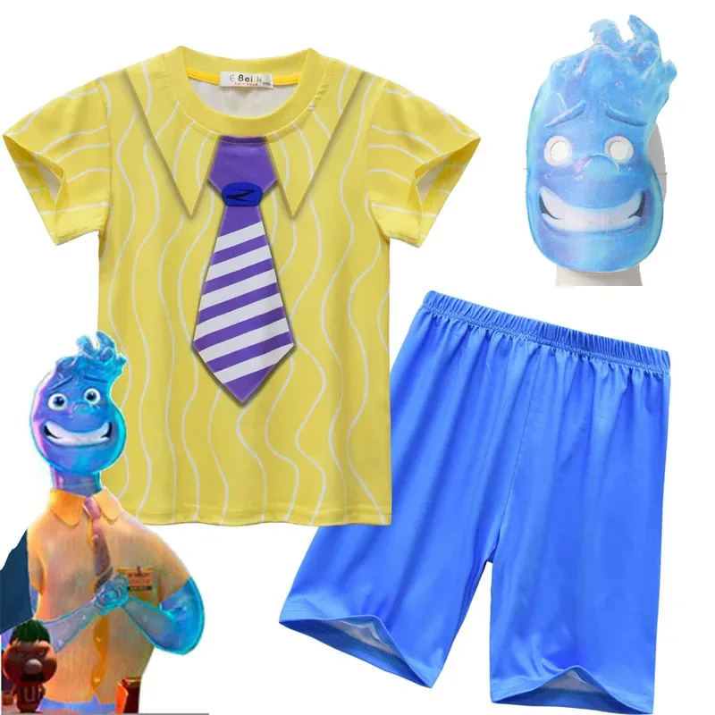 111 www الفتيات الجمرة النار فستان الأميرة قناع الصبي واد المياه تأثيري التي شيرت مجموعة هالوين عنصريات زي مجنون مدينة G