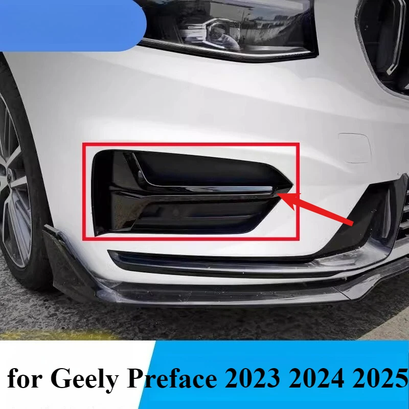 For Geely Preface 2023 2024 2025 Black Warrior Front Face Modification Accessories