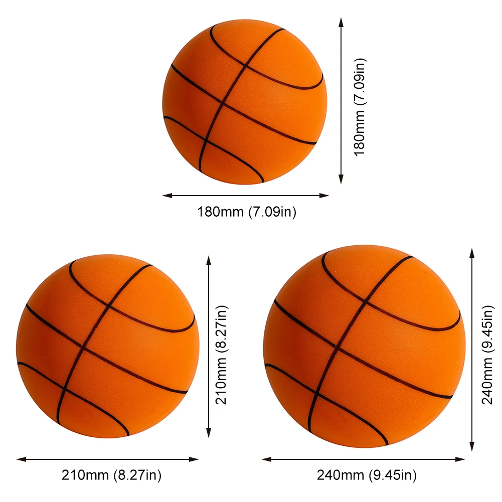 18/21/24cm No Noise Basketball Size 3/5/7 Silent Basketball Dribbling Training Basketball Bouncing for Indoor Activities