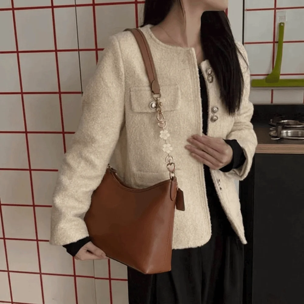 Fashion Metal Extended Chain Versatile Shoulder Strap Extension Crossbody Bag Chain Epoxy Flower Extension Chain Underarm Bag