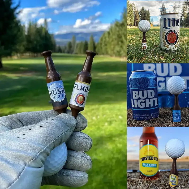 Mini Beer Bottle Golf Tees Beer Bottle Shape Golfing Tees Unique And Durable Golf Tees Golf Practice Tools For Golfers