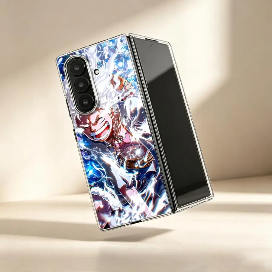 Cartoon O-One P-iece Transparent Soft Phone Cover Case for Samsung Galaxy ZFold5 ZFold4 Z Fold 7 6 5 4 3 ZFold7 ZFold6 ZFold3