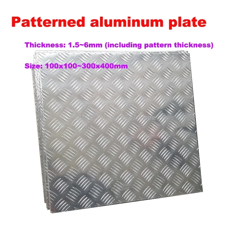Aluminum Alloy Patterned Aluminum Plate for Automotive Anti Slip Plate Embossed Aluminum Plate 1.5/2/2.5/3/4/5/6mm Thick