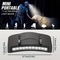 Portable 11-LED Clip-on Cap Lamp Outdoor Ultra-bright Walking Lamp Baseball Cap Lamp Cycling Lamp Flashlight Fishing Head Lamp