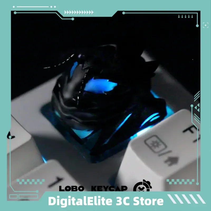 

Креативная смоляная прозрачная клавиатура, одинарная механическая клавиатура, клавиша ESC для компьютерных офисных аксессуаров, мыши и клавиатуры