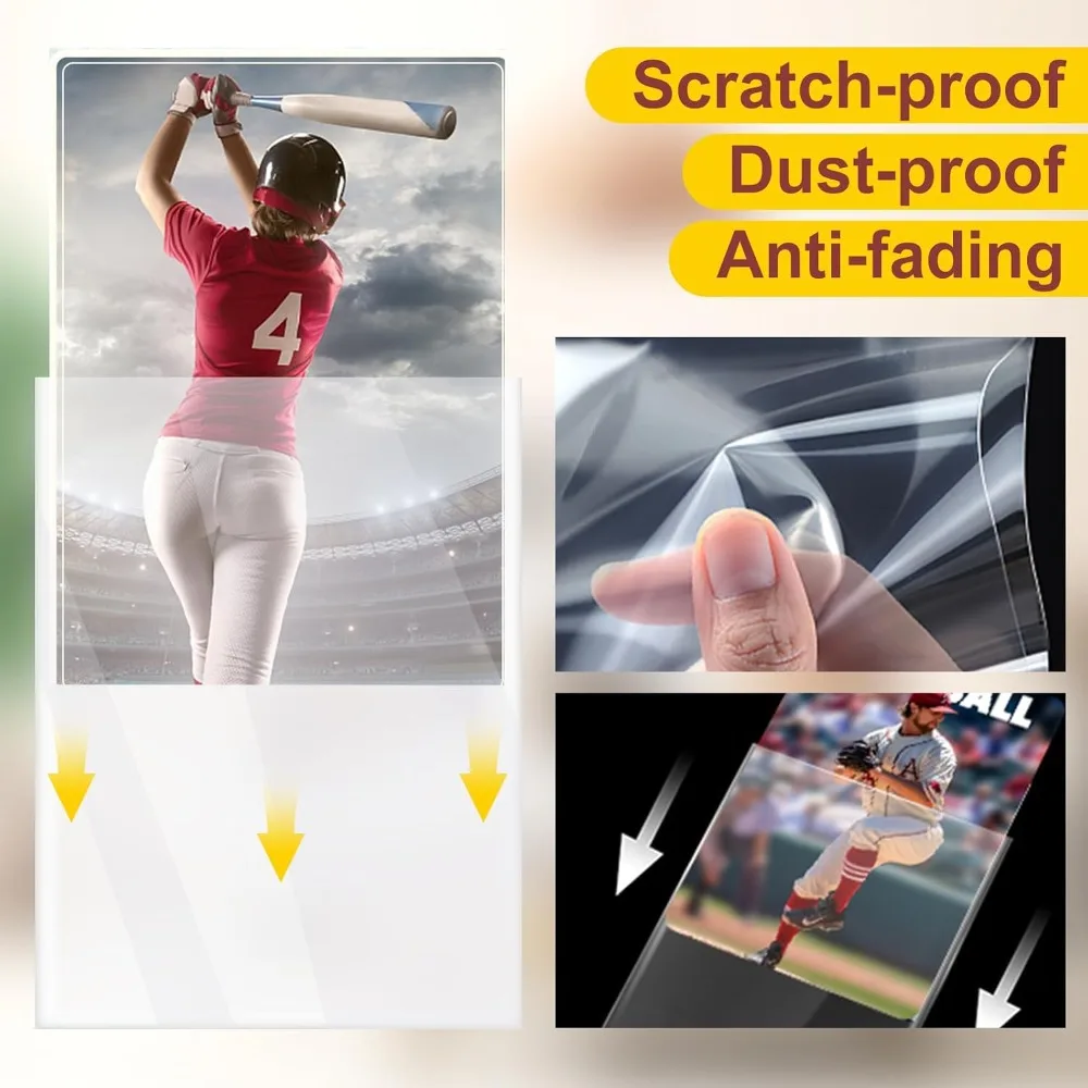 1000 Count Card Sleeves Top Loaders for Trading Cards, Penny Sleeves Protectors for Sports Cards Baseball Football Game Cards view 5