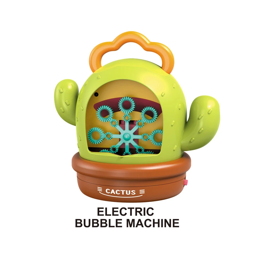 Cute Bubble Machine Outdoor Toy Funny Automatic Colorful Bubble Blower Maker Toys Kids Baby Music Electric Outdoor Indoor Toys