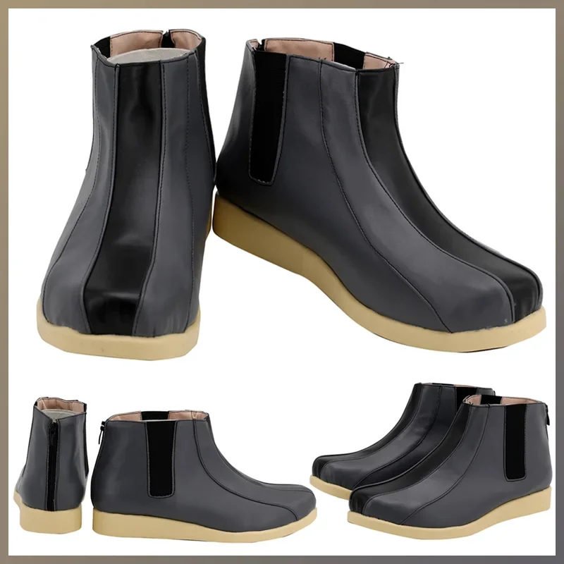 FC6Movie 宇宙戦闘変装コスチュームアクセサリーボバコスプレファンタジー靴黒ショートブーツ男性ロールプレイファンタジー Footw @ FC8