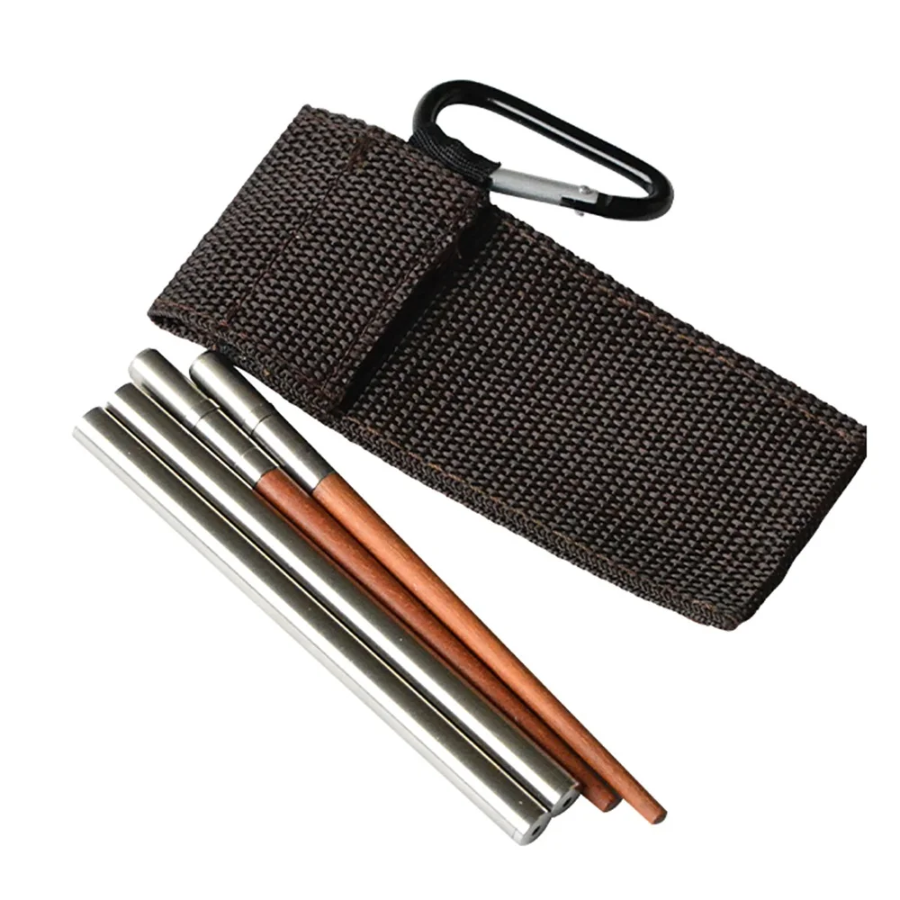 Folding Chopsticks Ultralight Retractable Chopsticks Portable Travel Chopsticks with Storage Bag for Outdoor Travel