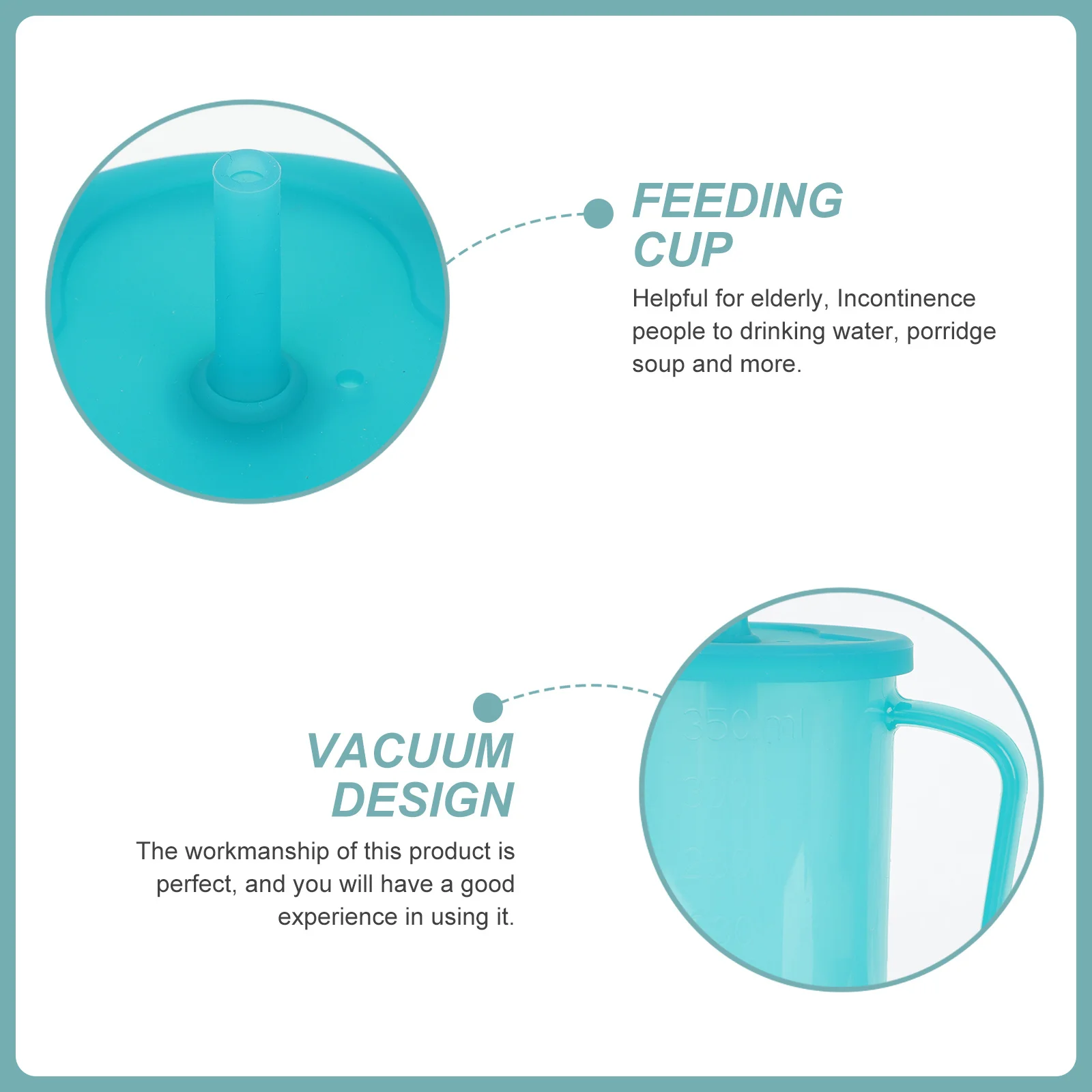 

Anti-Spill Elderly Drinking Cup With Straw Lid For Disabled Patients Liquid Diet Portable Sippy Mug Hospital Bed Use