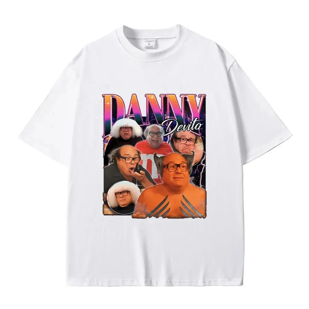 Engraçado danny devito gráfico camiseta das mulheres dos homens hip hop vintage camisetas masculino oversized meme estranho manga curta casual algodão t