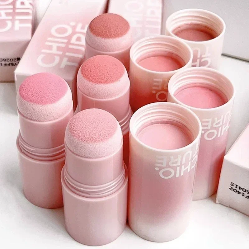 CHIOTURE Zhiyouquan Face Blusher Blush Tubes Moisturise Mud Palette Matte Natural Cheek Tint Cute Makeup Rare Beauty Cosmetics